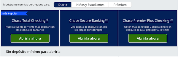 Productos de Chase.